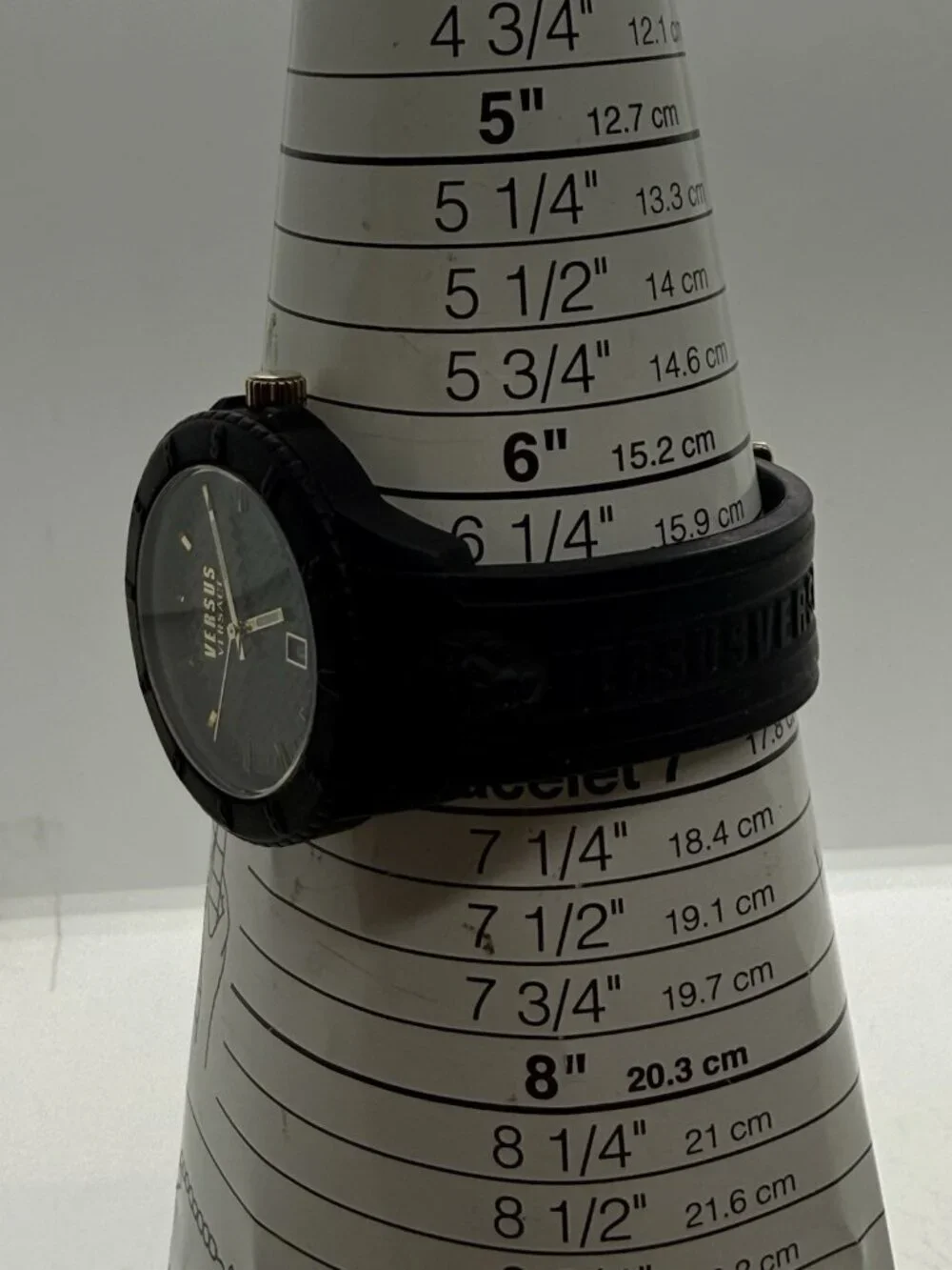 Versus By Versace Women's Black Silicone Date Round Watch VSPOY3219 WR 50M Gold
